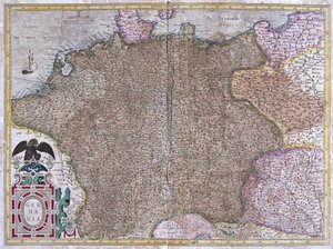 Německo (rytina od Gerardus Mercator