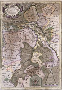 Holandsko a Brabantsko, Belgie (rytina od Gerardus Mercator