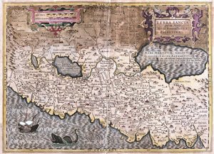 Svatá země a Palestina (rytina od Gerardus Mercator