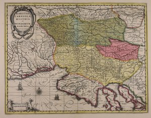 Karstia, Carniola, Histria et Windorum marchia od Gerardus Mercator