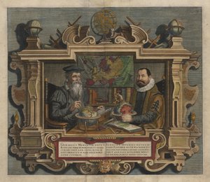 Atlas aneb Kosmografické meditace o stvoření světa a postavě Iceluy. Začal latinsky velmi učený Gerard Mercator, dokončil Jodocus Hondius. od Gerardus Mercator