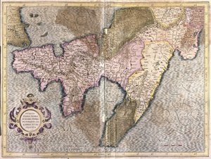 Puglia, Calabria a Basilicata, Itálie (rytina od Gerardus Mercator