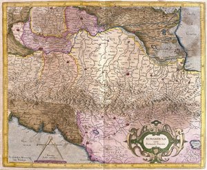 Romagna s Parmou, Itálie (rytina od Gerardus Mercator