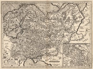Rusko s Confinijsem. Mapa Ruska, 1587.