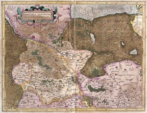 Sasko a Meklenbursko, Německo (rytina od Gerardus Mercator