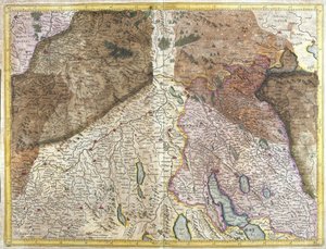 Švýcarsko (rytina od Gerardus Mercator