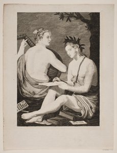 Terpsichore a Kalliope od Gerhard Ludvig Lahde