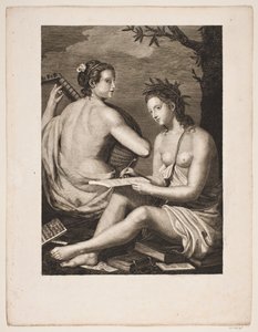 Terpsichore a Kalliope od Gerhard Ludvig Lahde