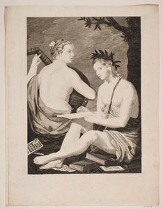 Terpsichore a Kalliope od Gerhard Ludvig Lahde