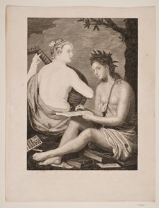 Terpsichore a Kalliope od Gerhard Ludvig Lahde