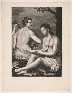 Terpsichore a Kalliope od Gerhard Ludvig Lahde