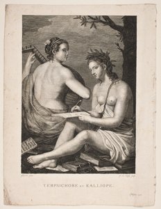 Terpsichore a Kalliope od Gerhard Ludvig Lahde
