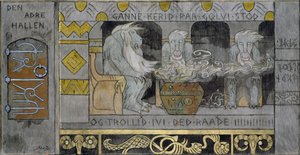 Druhý sál - Munthe, Gerhard (1849-1929) - 1902-1904 - Olej na plátně - 62,5x119,5 - Národní muzeum umění, Oslo od Gerhard Peter Frantz Vilhelm Munthe