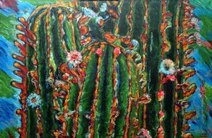 Kvetoucí kaktus, 2013 (olej na plátně)