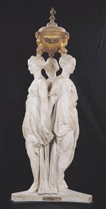 Tři Grácie, pohřební památník se srdcem Jindřicha II. (1519-59) 1559 (mramor)