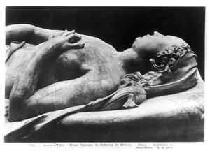 Hrob Catherine de Medici 1519-89 a Henri II 1519-59 detail podobizny Kateřiny, 1562-73 mramorová fotografie