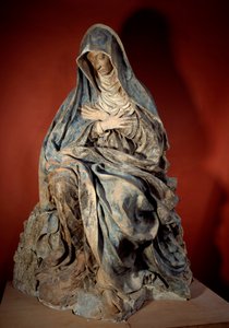 Socha Panny bolesti od Germaina Pilona (1535-1590) Paříž 16. století, muzeum Louvre