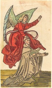 Mnich s andělem od German 15th Century