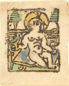 Kristus dítě s ptákem od German 15th Century