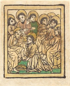Kristus umývá nohy apoštolům od German 15th Century