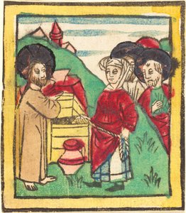Kristus a žena Samaří od German 15th Century