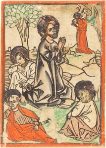 Kristus na hoře Olivetské od German 15th Century