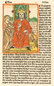 Korunovaný muž na trůnu s Pannou stojící vlevo od German 15th Century