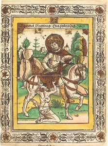 Svatý Martin a žebrák od German 15th Century