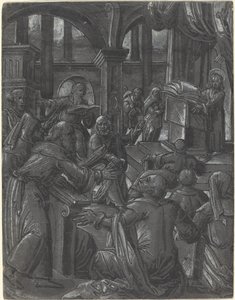 Kristus se hádal s doktory od German 16th Century