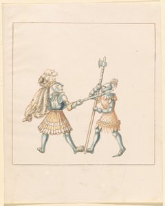 Freydal, Kniha klání a turnaj císaře Maxmiliána I.: Pěší boje (Třety) (III. díl): Talíř 144 od German 16th Century