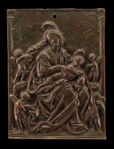 Panna a dítě se čtyřmi anděly od German 16th Century
