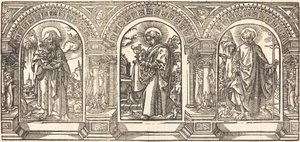 Kristus a jeho učedníci III od German 16th Century after Martin Schongauer