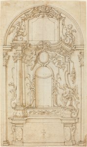 Studie pro oltář a Reredos od German 18th Century
