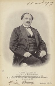 Baron de Flotow, německý skladatel (1812-1883) (čb fotografie) od German Photographer