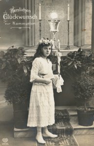 Přání k prvnímu svatému přijímání (čb fotografie) od German Photographer