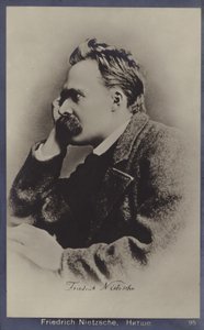 Friedrich Nietzche (1844-1900), německý filozof a spisovatel (čb fotografie) od German Photographer