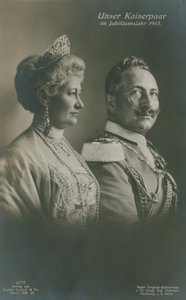 Císař Vilém II. a německá císařovna Augusta Viktorie v roce svého stříbrného jubilea od German Photographer