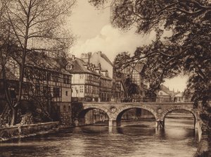 Marstallův most, Hannover (čb fotografie)