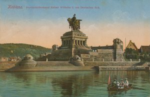 Pomník císaře Viléma I., Koblenz. Pohlednice odeslaná v roce 1913. od German Photographer