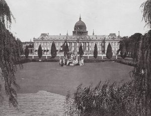 Postupim, Městský palác a Neptunova kašna (čb fotografie) od German Photographer