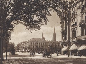 Wiesbaden, Wilhelmstrasse (čb fotografie)
