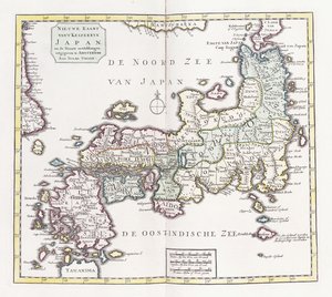 Mapa Japonska, 1769 od German School
