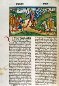 Stránka z Norimberské bible, německé vydání, ... od German School