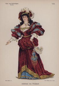 Adelheid von Walldorf, z Gotz von Berlichingen od Goetha (barevné lito) od German School