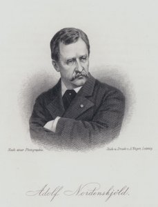 Adolf Erik Nordenskiold , finský geolog, mineralog a arktický průzkumník (rytina) od German School
