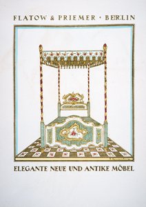 Reklama na "Flatow & Priemer", od Styl, pub.1922 (pochoir print) od German School