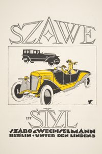 Reklama pro Szawe (Szabo & Wechselmann), ze Styl, pub.1922 (pochoir print) od German School