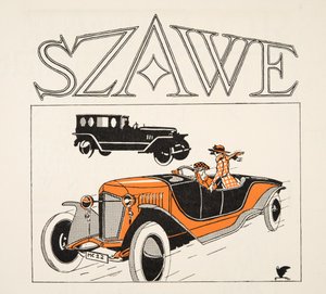 Reklama na Szawe, ze Stylu, pub.1922 (pochoir print) od German School