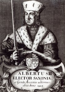 Albert III., poslední saský kurfiřt z ascanské dynastie od German School