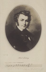 Albert Lortzing , německý skladatel, herec a zpěvák (litho) od German School